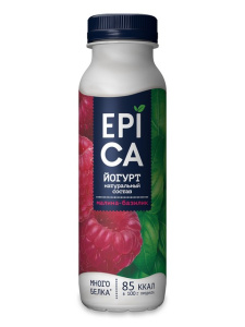EPICA Йогурт питьевой малина/базилик 2,5% 260г БЗМЖ(6/1)