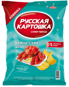 Чипсы Русская картошка (Камчатский краб 110г 10ш) (НДС 10%)