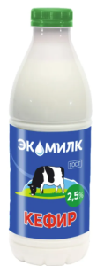 Кефир Экомилк 2,5% 900мл ПЭТ 1/6