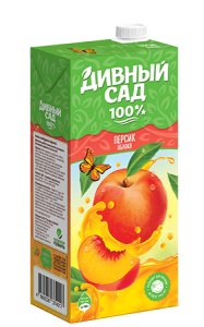 Нектар Яблочно-персиковый Дивный сад (Slim Leaf) 1,93л с крышкой