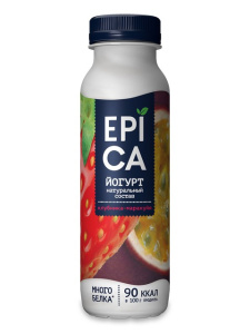 EPICA Йогурт питьевой клубника/маракуйя 2,5% 260г БЗМЖ(6/1)