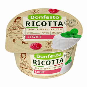 Сыр мягкий Рикотта 40% 150г (Bonfesto)