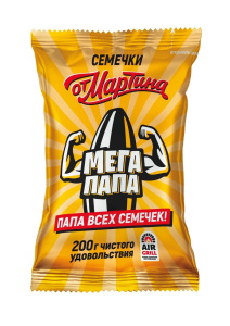 Семечки От Мартина Отборные Полосатые Обжаренные МЕГАПАПА 200гр (1/20)