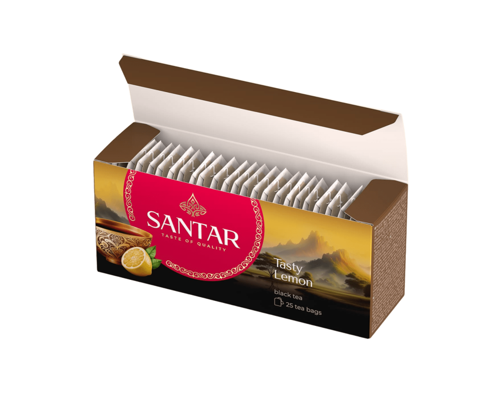 Чай Santar Tasty Lemon чёрн. пакет 25*37,5гр