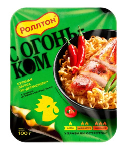 Лапша в тарелке 100г курин. по-домашнему "Огненно-острый чили"