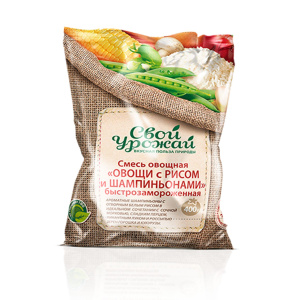 Смесь овощная Овощи с рисом и шампиньонами 400гр Свой Урожай (20\1)