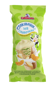Стакан ваф. На сливочках Дыня-зеленый мандарин слив. 85гр (1/24)