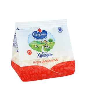 Творог рассыпч. 9% пак.350г Савушкин