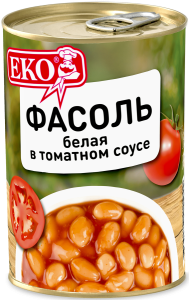 Фасоль белая в т/с 400 гр ключ Еко