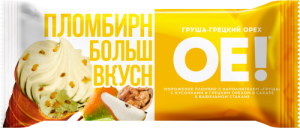 Стакан ваф. ОЕ Груша-грецкий орех пломб.80гр (1/24)