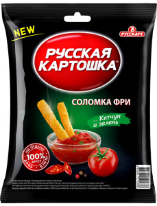 Снеки хрустящие "Соломка Фри" (Кетчуп/зелень 100г*13шт)