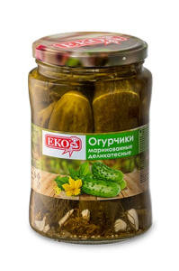 Огурчики марин.деликатесные (6-9см) 680 гр Еко