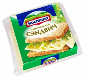 Сыр плавленный Сэндвич 150гр Hochland (9/1) ШБ