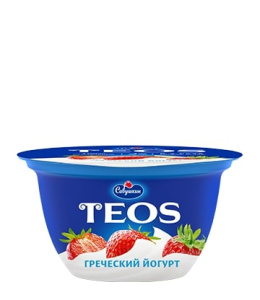 Йогурт Греческий клубника 2,0% п/ст 140г Савушкин