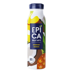EPICA Йогурт питьевой ананас/кокос 2,6% 260г БЗМЖ(6/1)