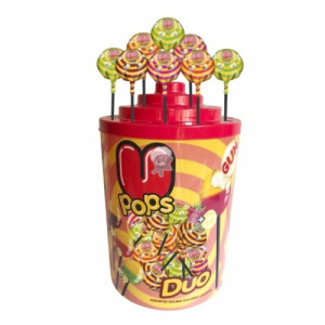 Карамель на палочке U POPS Duo (80шт*20г )
