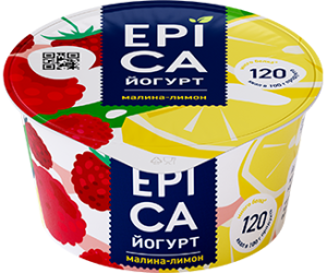 EPICA Йогурт с малиной и лимоном 4,8% 130г(12/1)