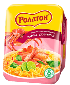 Лапша в тарелке со вкусом камчатского краба  90 г
