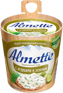 Сыр творож. Альметте с огур.и зеленью 150гр(8/1)