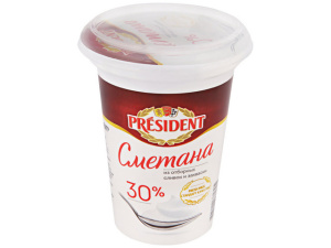 Сметана 30% 350г Президент