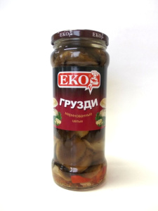 Грузди целые маринованные 530 гр Еко