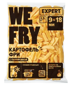 Картофель фри We Fry в панировке Стейк Хаус 9*18мм 2,5кг Expert (1/5)