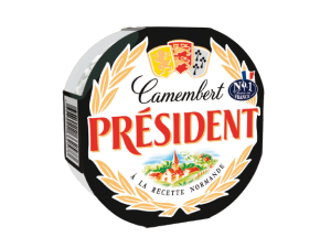 Сыр мягкий с белой плесенью "Камамбер" Президент  45% 125г(Хорека)