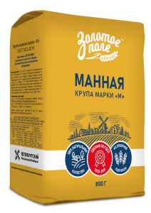 Крупа манная 800г ТМ Золотое поле