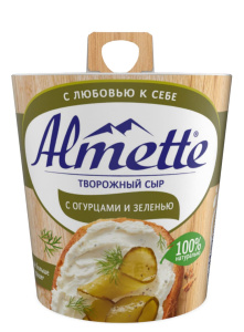 Сыр творож. Альметте с огур.и зеленью 150гр(8/1)