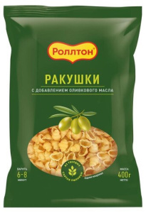 Макаронные изделия Роллтон Ракушки с оливковым маслом 400г