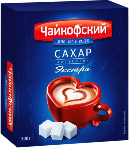 Сахар белый кусковой Чайковский ГОСТ Экстра 500гр