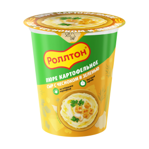 Пюре Роллтон 55г. Сыр с чесноком и зеленью стакан (1/24)