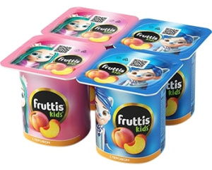 Йогурт FRUTTIS Kids персик 2,5% 4*110г (24/1)