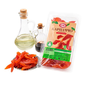 Продукт из мяса птицы сырокопченый «Карпаччо» охлажденный в МГС 150 гр. 1/6