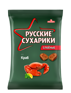 Русские сухарики ржаные (Краб 50г 24ш)