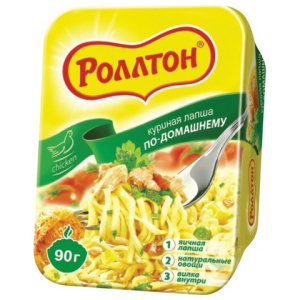 Лапша в тарелке курица по-домашнему  90 г