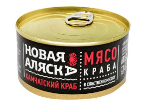 Краб Камчатский Мясо в собственном соку ж/б 210гр 1/6 СЗРК