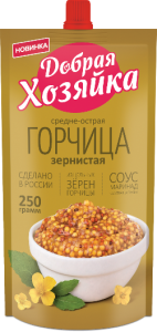 Горчица Зернистая 250 г д/п 16 шт Добрая Хозяйка