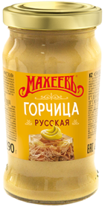 Горчица Русская 190г ст/б. 12шт Махеев