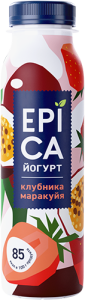 EPICA Йогурт питьевой клубника/маракуйя 2,5% 260г БЗМЖ(6/1)