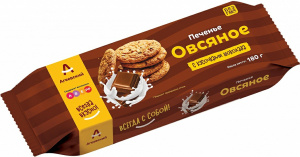 Печенье Овсяное с шоколадной крошкой 180г