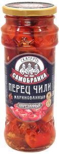 Перчик Чили нарезанный марин. Скатерть-Самобранка ст/б 370мл 1/12