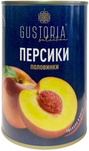 Персики половинки в сиропе Gustoria 425мл 1/12