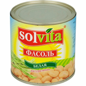 Фасоль "Solvita" белая в с/с 400 гр Еко