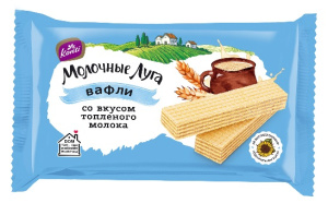 Вафли "Молочные луга" со вкусом топленого молока фас. 200г (24шт)