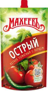 Кетчуп "Острый Томатный" 300г д/п 16шт