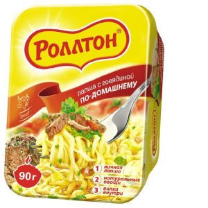 Лапша в тарелке говядина по-домашнему 90 г