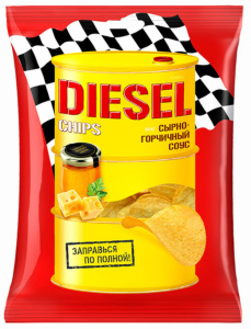 Чипсы картофельные TurboDiesel со вкусом сырно-горчичного соуса 75г (15/1)