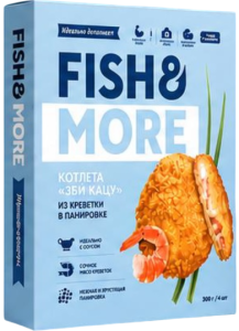 Котлеты Эби Кацу из креветки с/м Fish&More 300гр 1/10