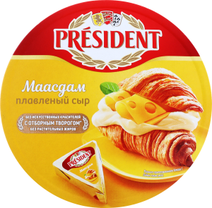 Сыр плав. Мааздам 45% 140г Президент